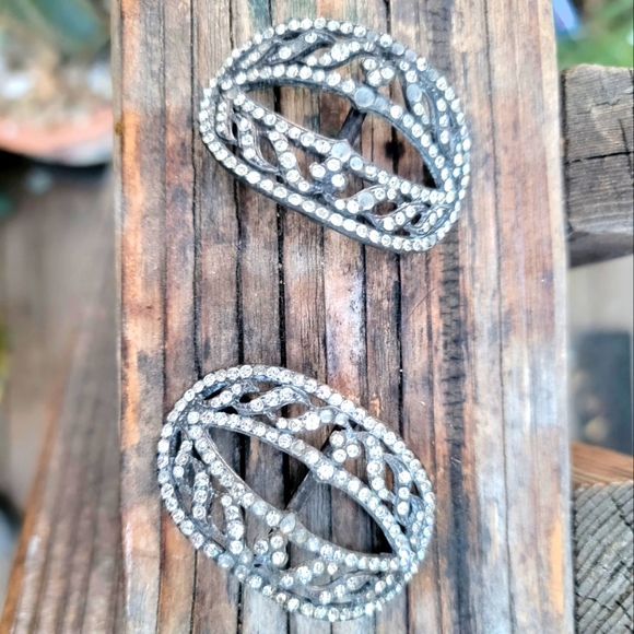 unknown Jewelry - Antique Victorian Paste Stone Shoe Buckles